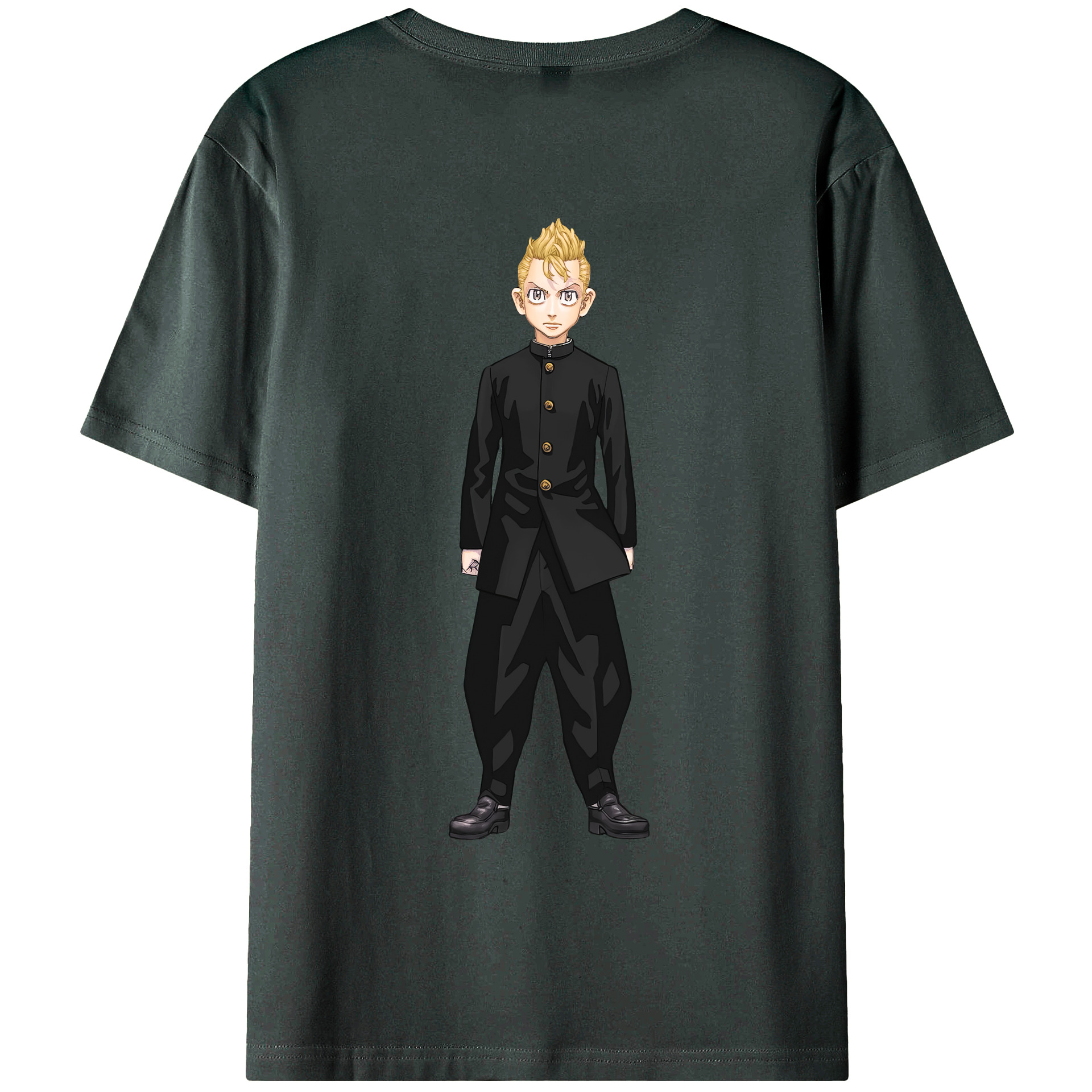 （画像用） 東京リベンジャーズ Tokyo Revengers 綿100％ メンズ半袖Tシャツ（バックプリント） 通気性